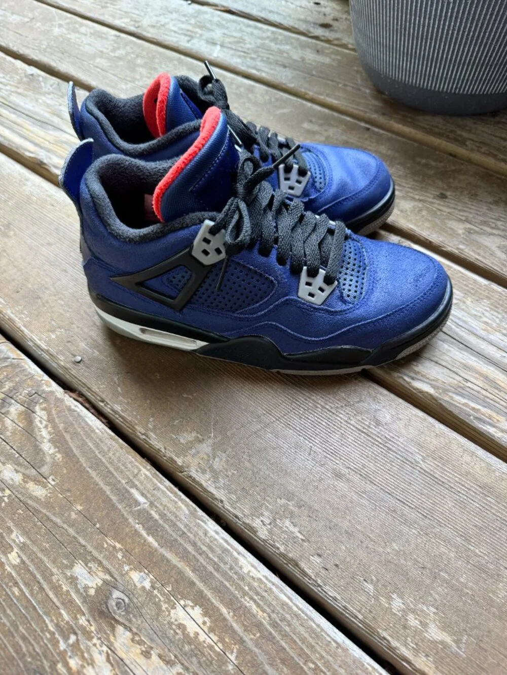 Nike Air Jordan 4 Winter Loyal Blue Jordan 4 #CQ9597-401 in Youth 5.5